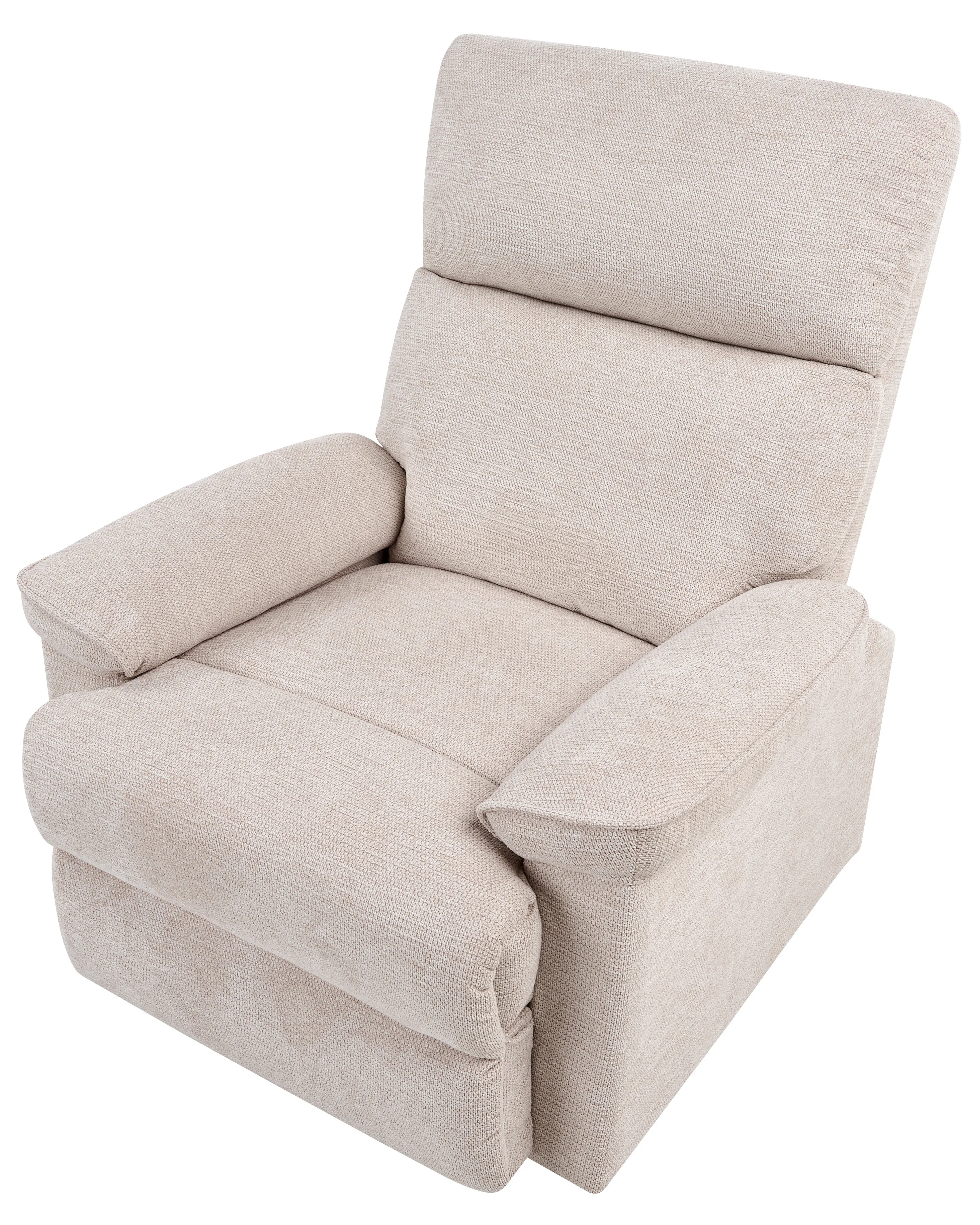 Relaxfauteuil EVERTON inclusief voetensteun Stof Beige