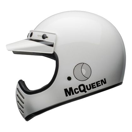 Casque Bell MOTO-3 STEVE MCQUEEN B/W STRIPES - Blanc / Noir