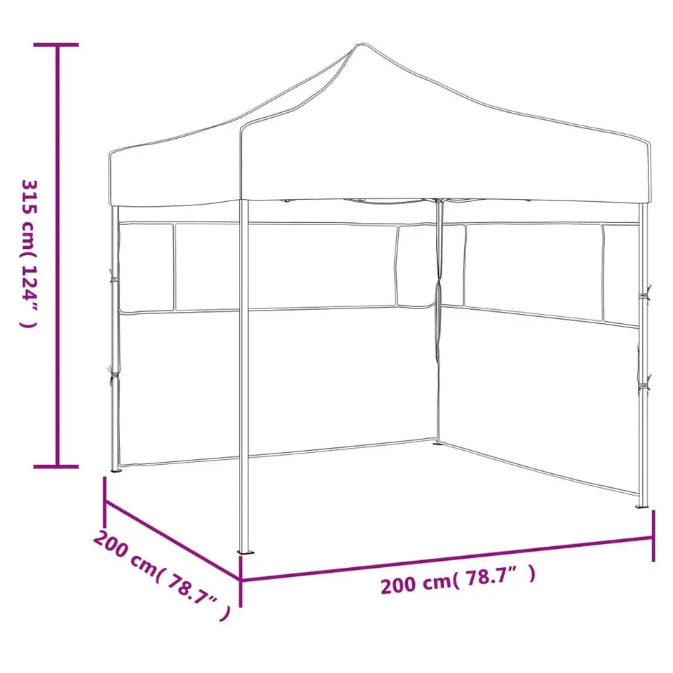 vidaXL - Partytent - Antraciet - Stof