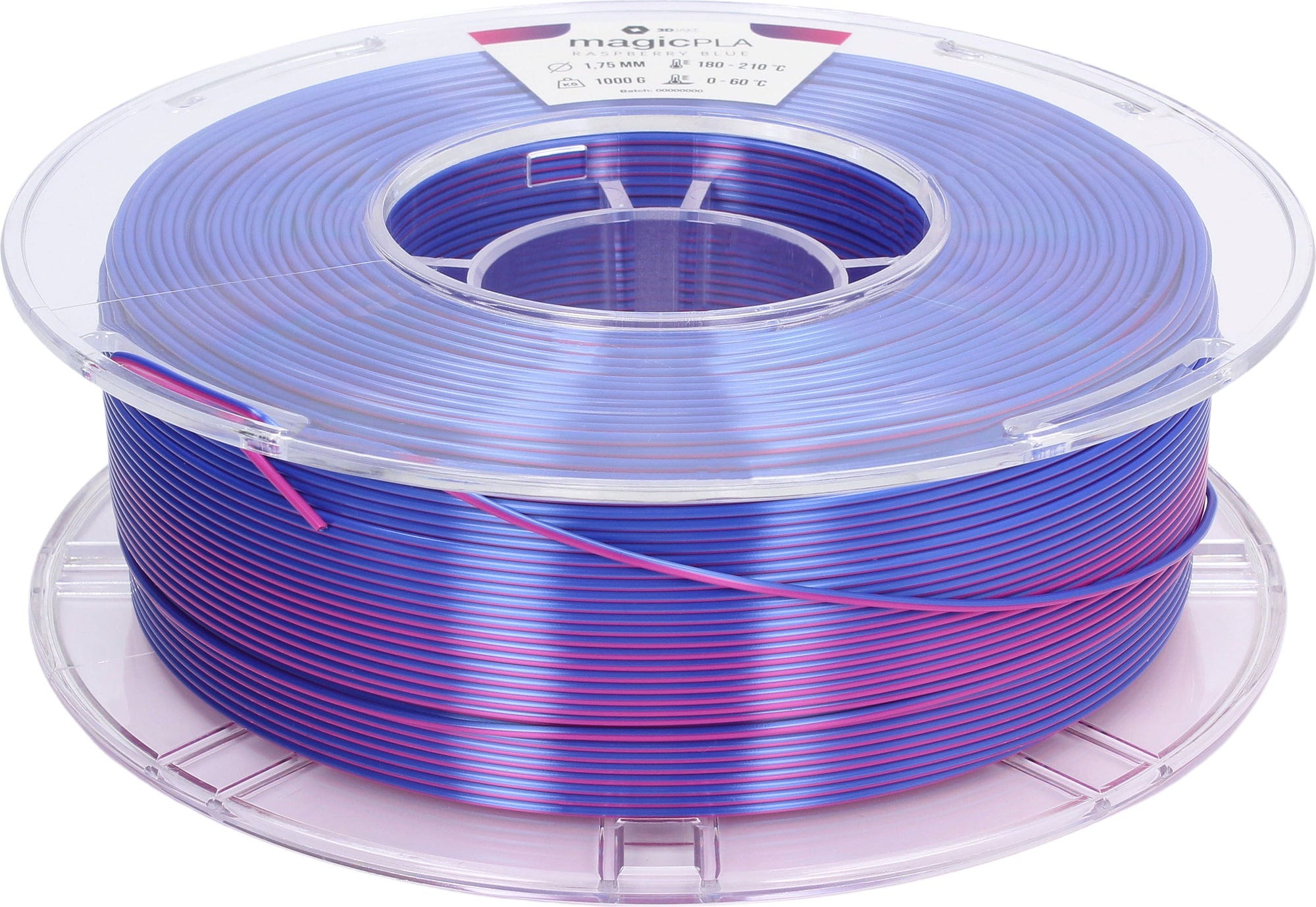 3DJAKE  magicPLA Purpur Delirium, 1,75 mm / 1000 g    Zweifarbiges PLA-Filament für bunte Farbkreationen in Purpur Delirium