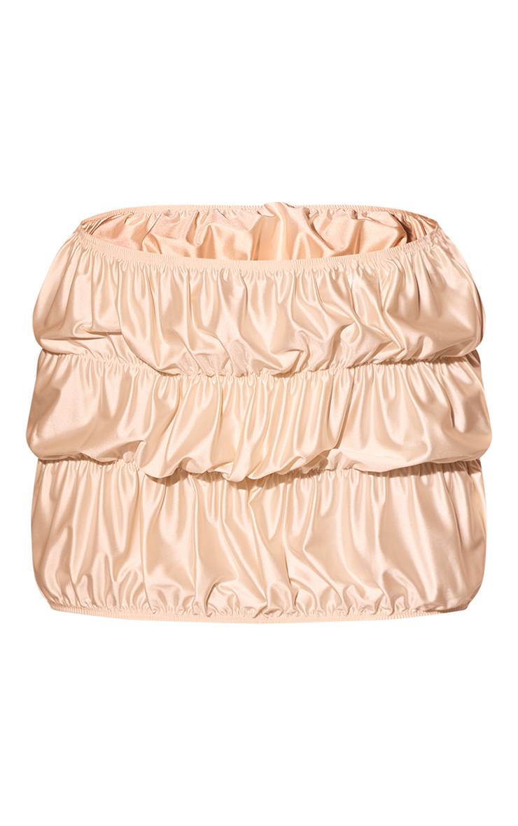 Crème Jupe De Plage Mini Froncée Shine Swim