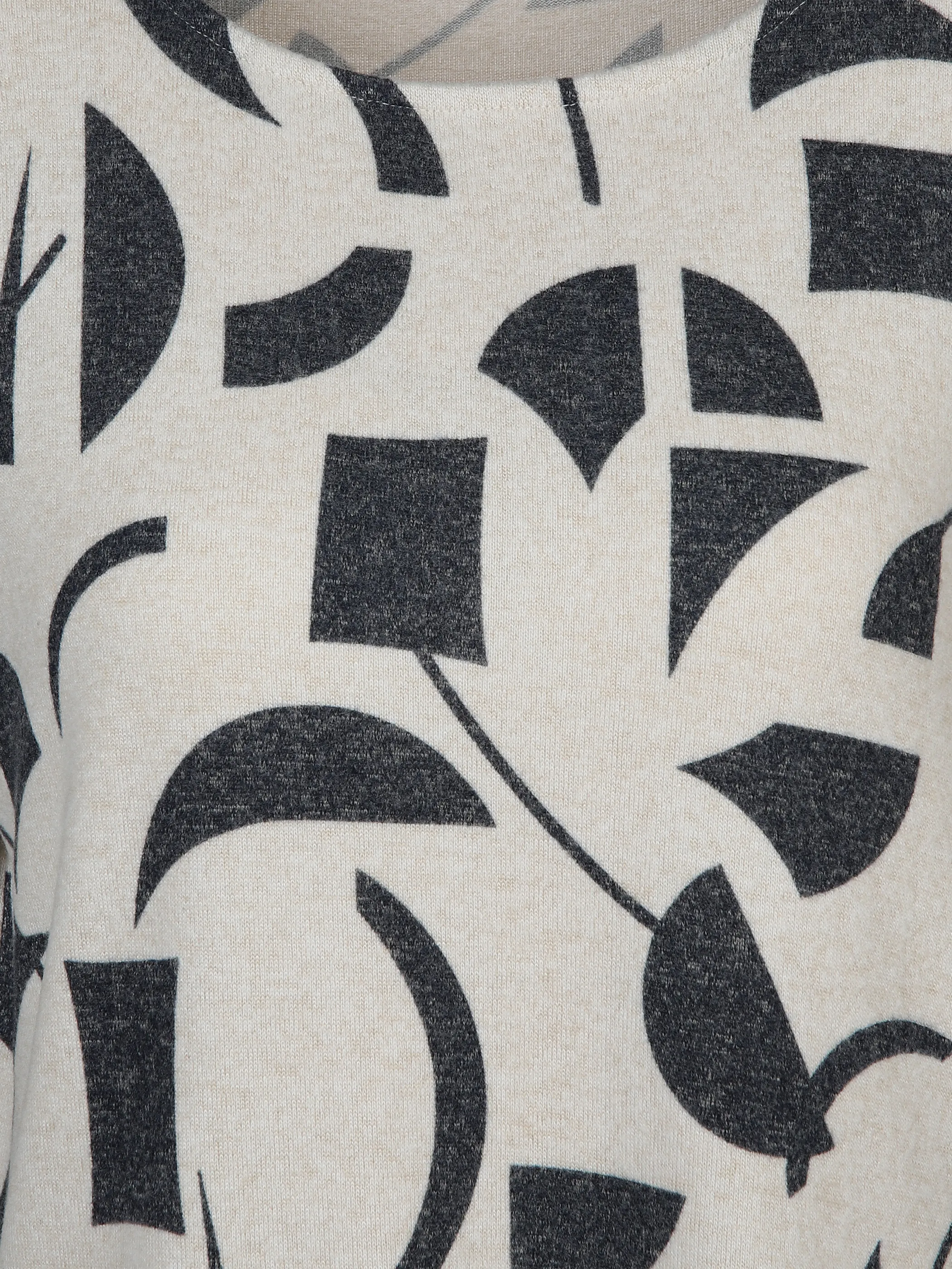 Damen Printshirt in Strickoptik mit 3/4 Arm