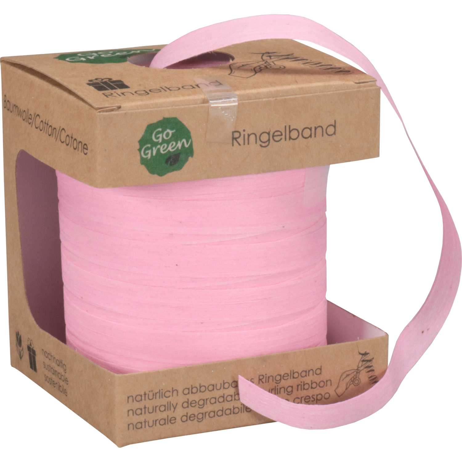 Goldina Lint, 10mm, 100m, Katoen, roze
