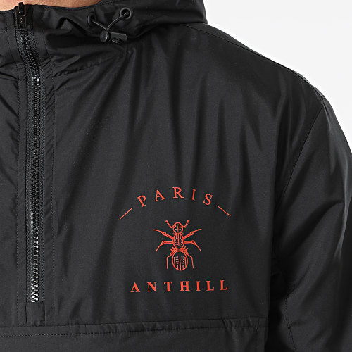 Coupe-Vent Logo Noir Rouge