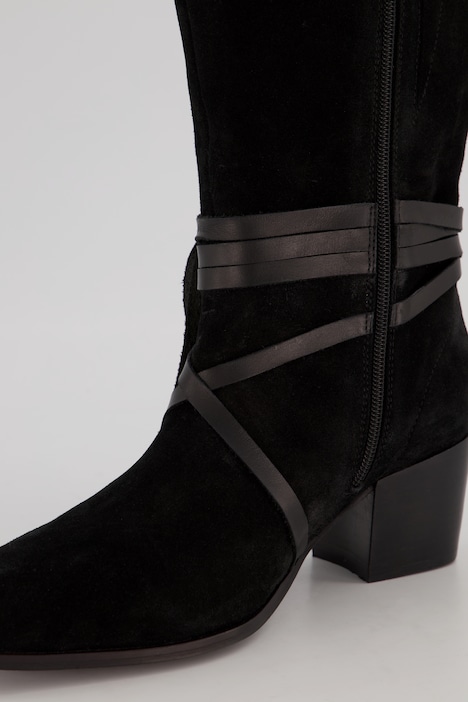 Stiefel, Veloursleder, Ankle-Straps