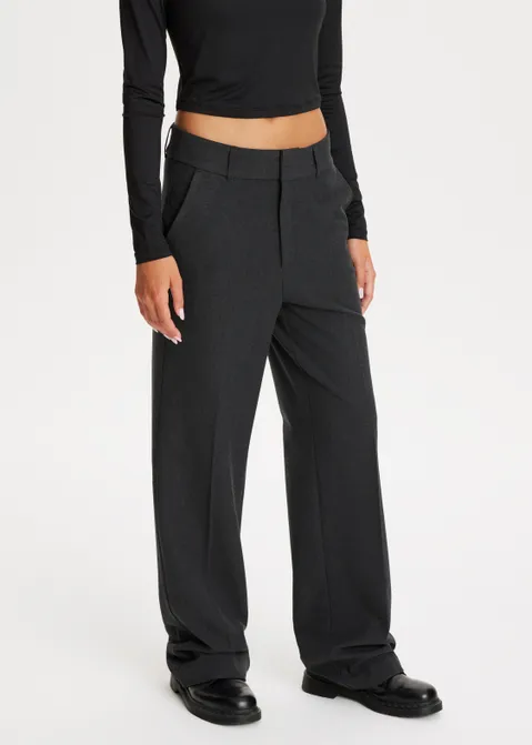 Wijde pantalon antraciet (ANTRA)