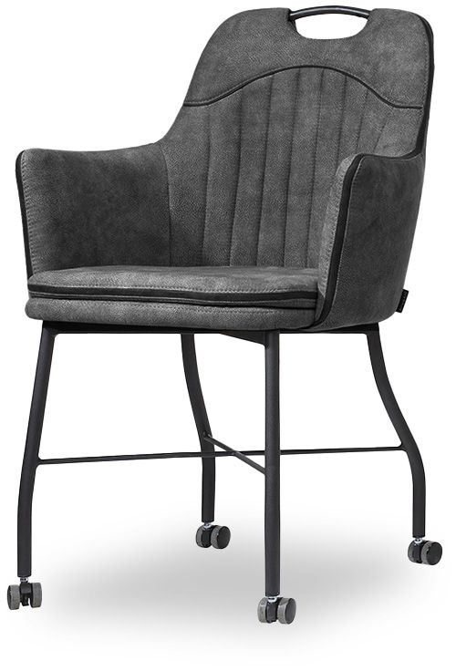 Eetstoel antraciet Daira B58 x D59 x H85 cm
