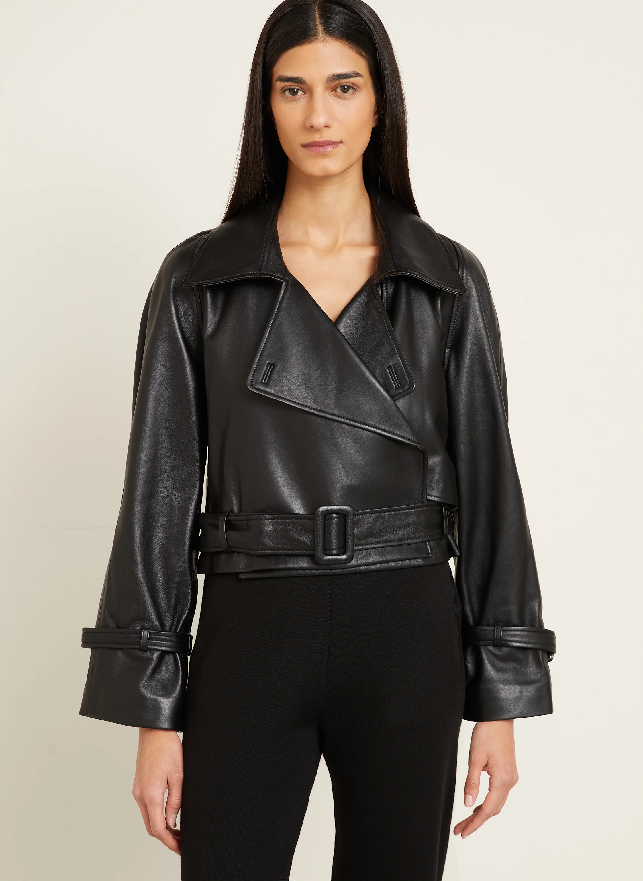 NOUR HAMMOUR Lederjacke