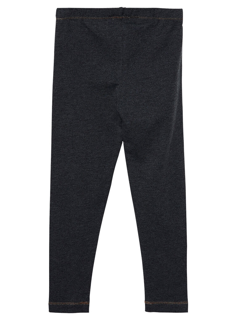 Legging uni gris foncé enfant fille