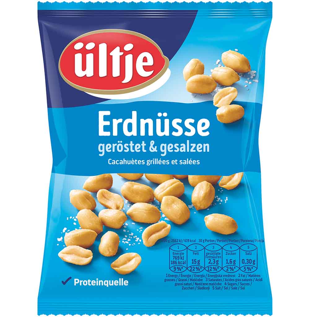 ültje Erdnüsse geröstet & ungesalzen 200g MHD:30.4.25
