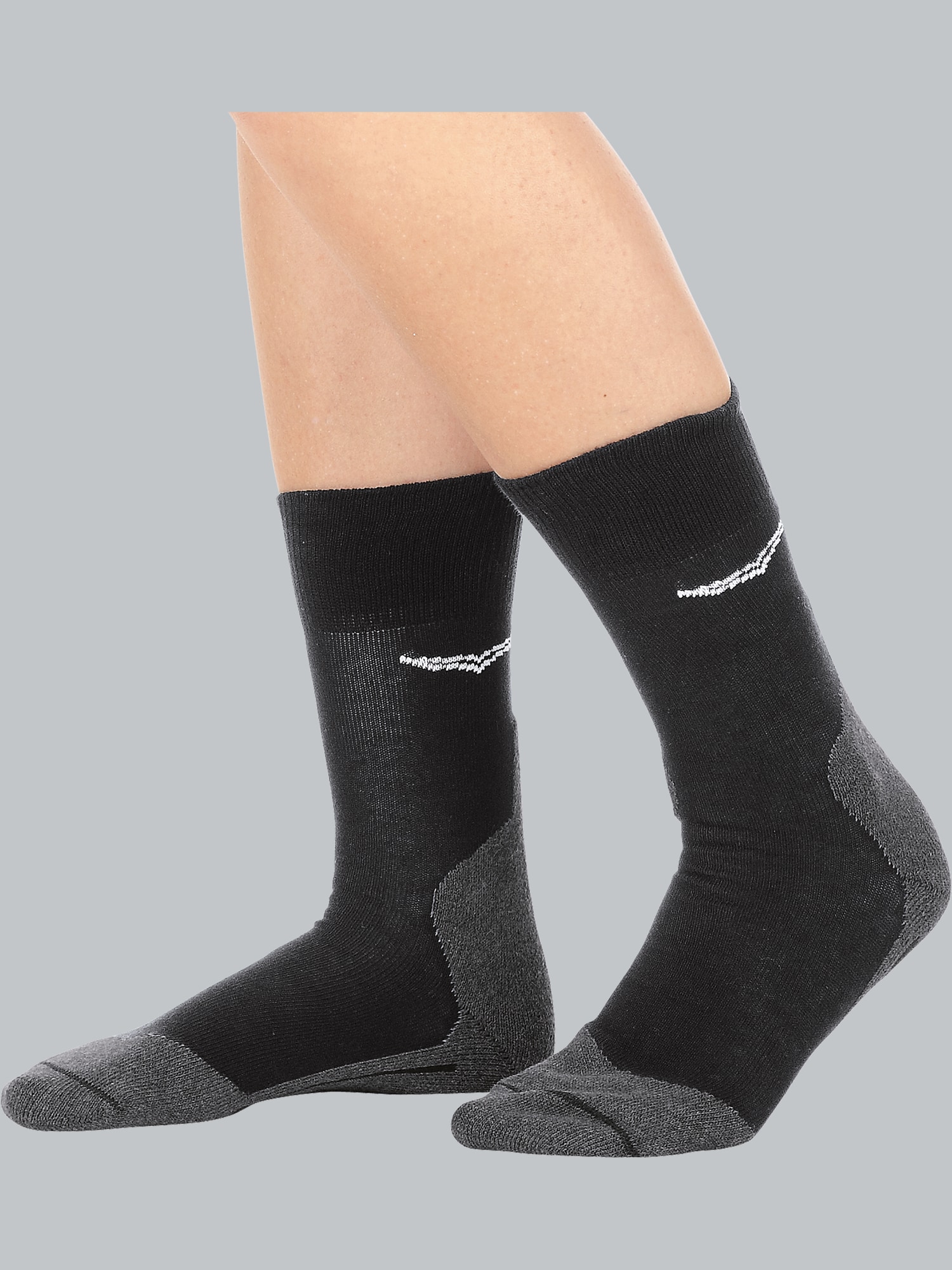 Sportsocken mit Silberanteil Schwarz