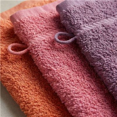 Gants de toilette unis - Lot de 6