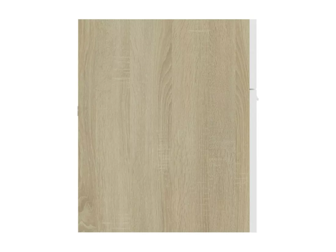 Armoire d'évier Blanc et chêne sonoma 100x38,5x46