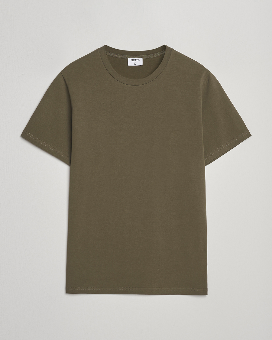 Filippa K Soft Lycra T-Shirt Dark Olive