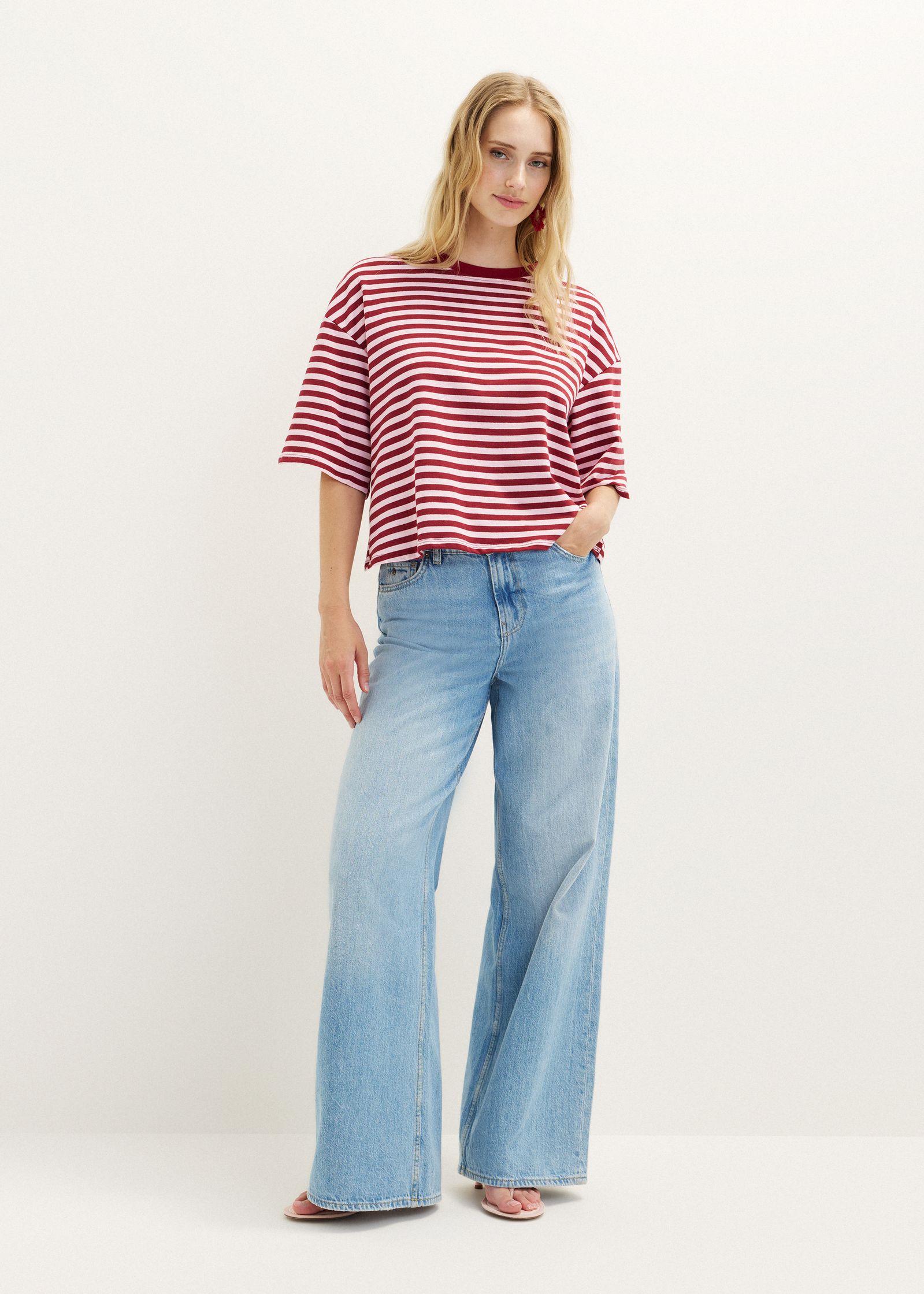 Oversized gestreept T-shirt