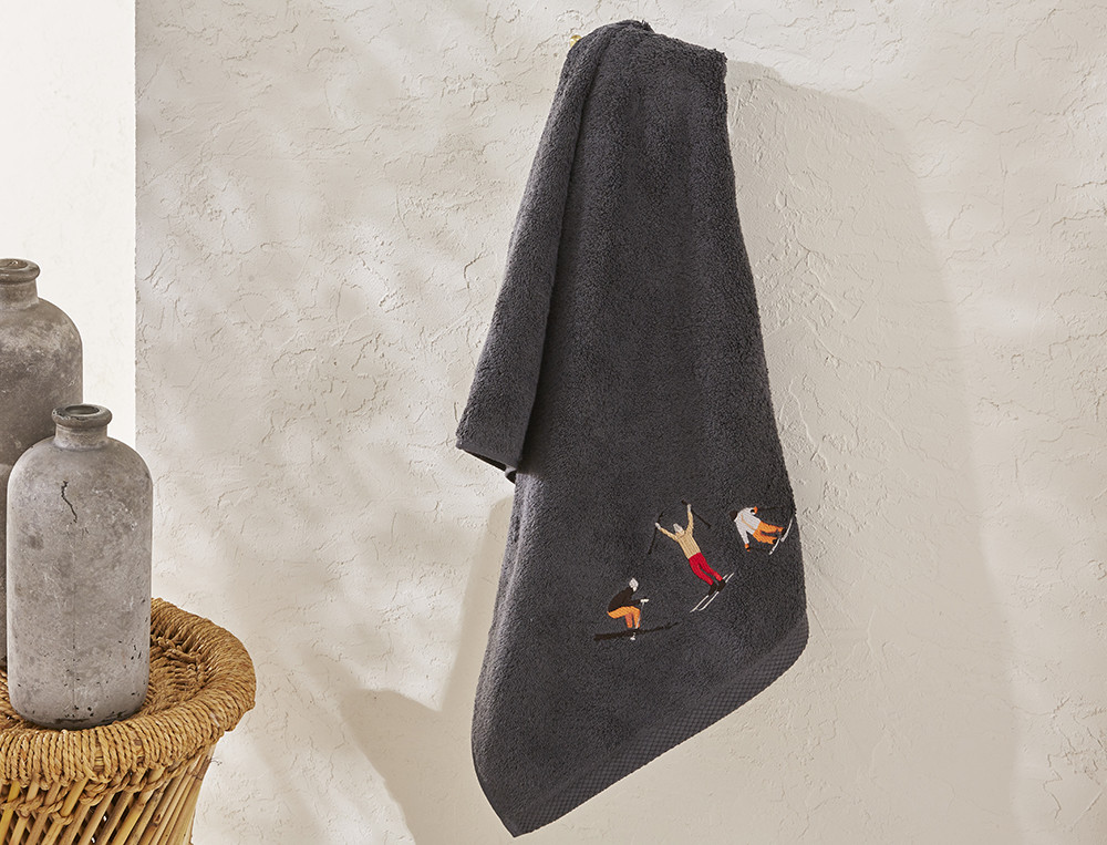 Serviette de bain-Piste noire