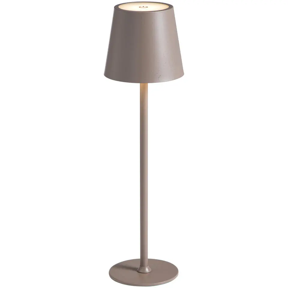 Tafellamp Lev taupe USB LED