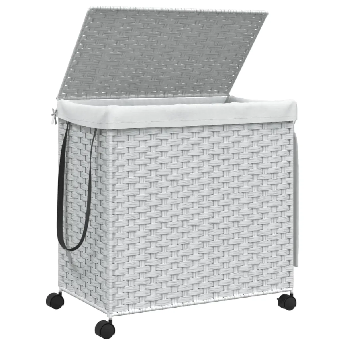 VidaXL Panier à Linge - Blanc