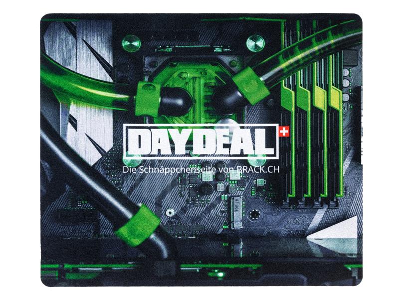 DayDeal.ch Gaming-Mausmatte DayDeal.ch Grün/Weiss Für alle Maussensoren geeignet