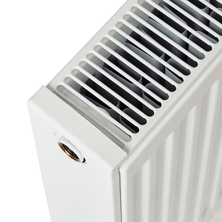 Radiateur eau chaude acier GoodHome blanc L. 100 cm x H. 50 cm