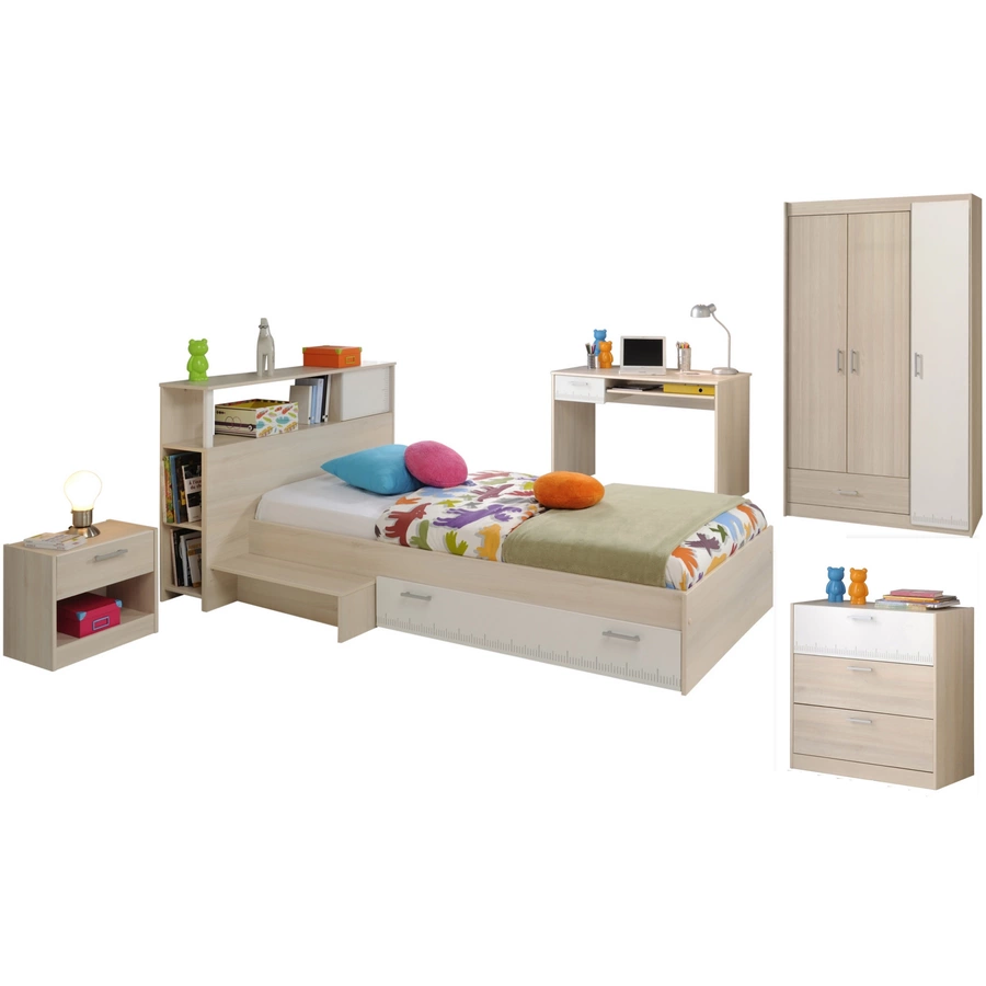 Parisot Kinder- und Jugendzimmer 6-tlg. Charly 9 Akazie-Weiß Akazie  Weiß