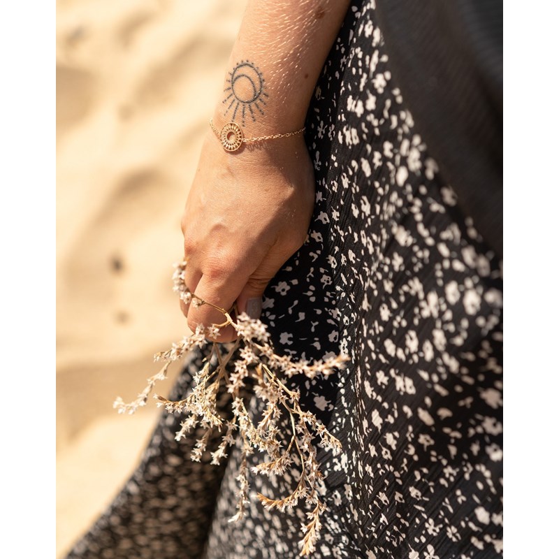 Bracelet Fin Plaqué Or Soleil Tendance