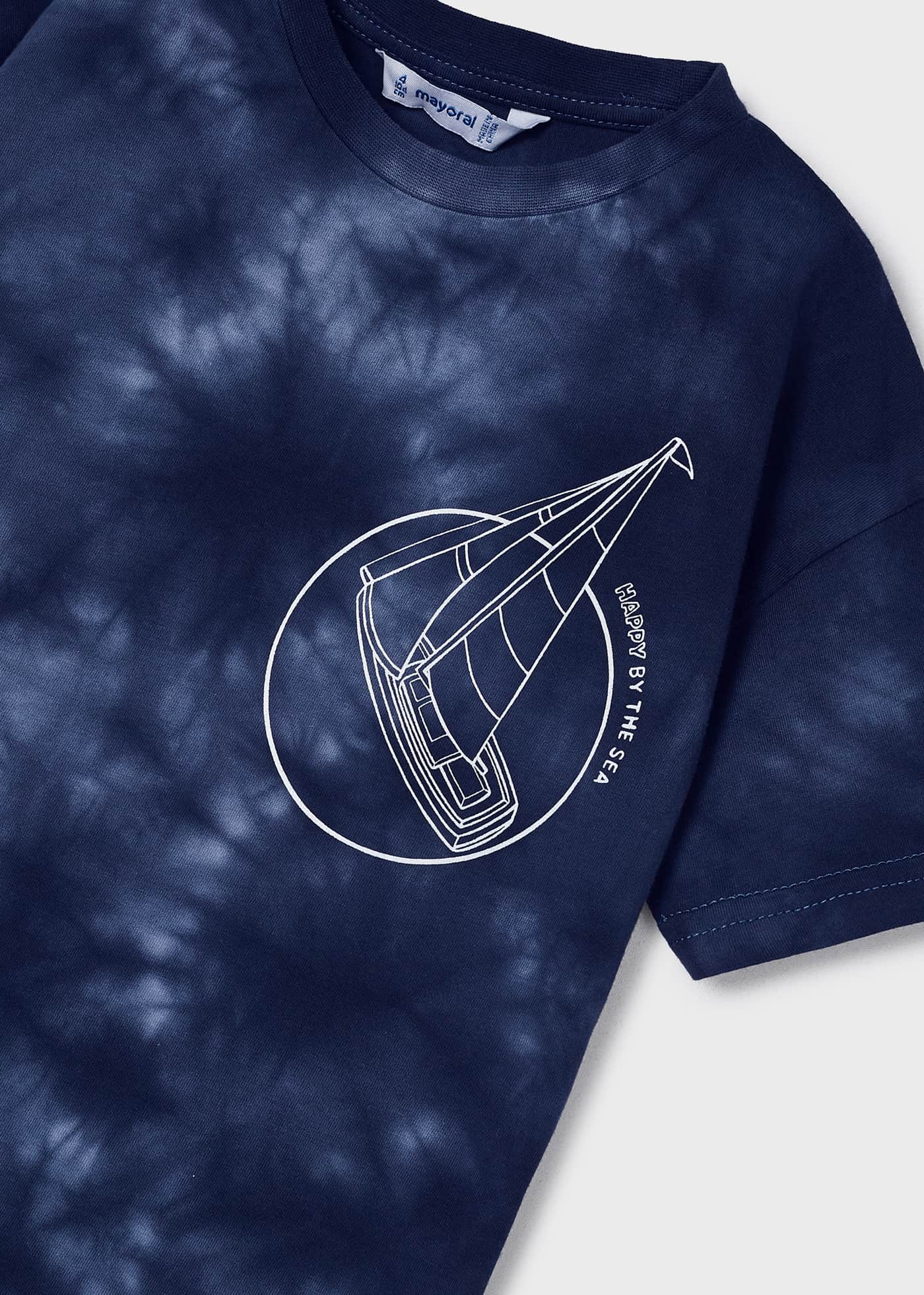 Camiseta tie-dye de algodão para meninos