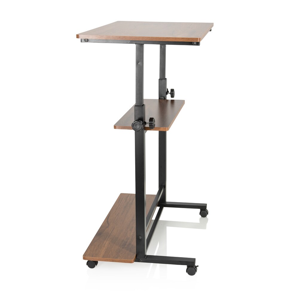 Stehschreibtisch WORKSTATION II Melaminharzbeschichtete Spanplatte, Gestell pulverbeschichteter Stahl hjh OFFICE