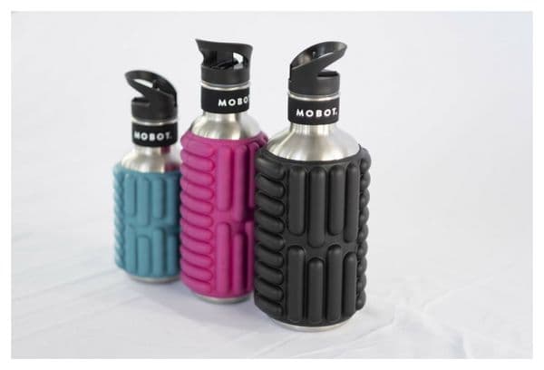 Bouteille de sport - Mobot - Fonction 2 en 1 rouleau de massage - Bleu clair