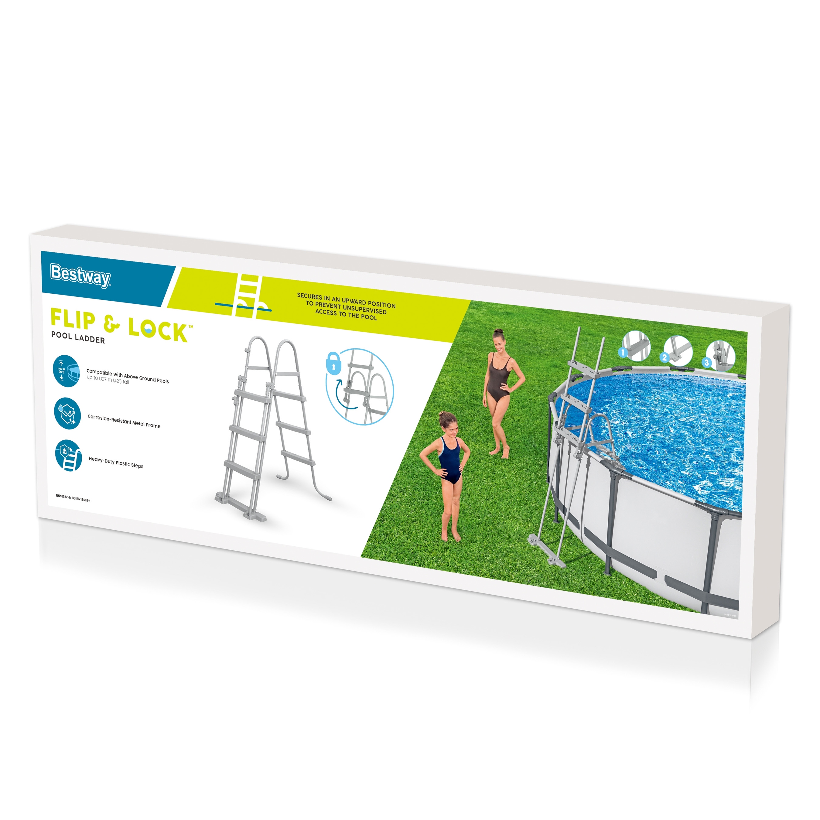 Pool Leiter für Poolhöhe 107 cm
