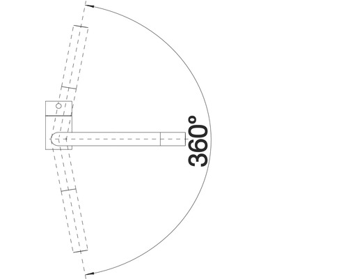 Blanco LINUS keukenkraan, DVGW gecertificeerd, matzwart, 525806