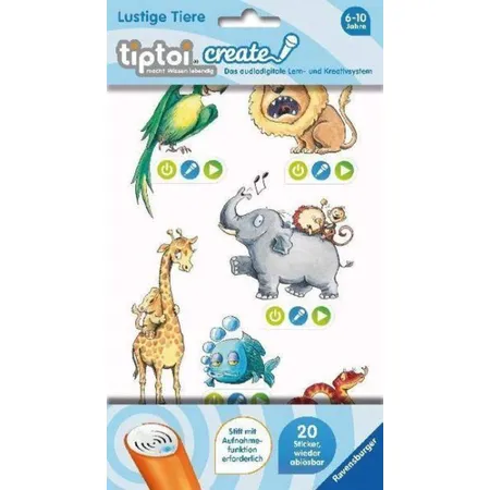 Ravensburger tiptoi create, Stickerbögen Lustige Tiere