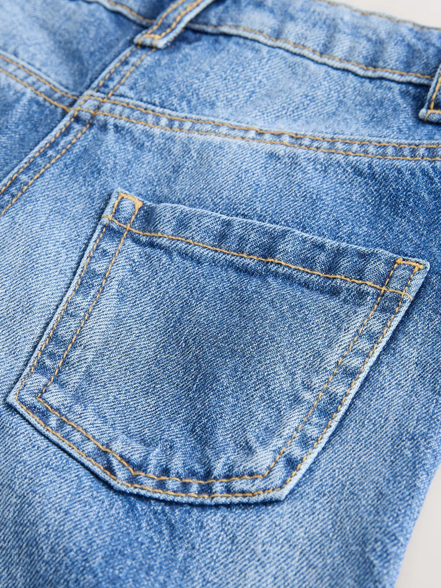 Middenblauw denim - Mom jeans met lange lengte (3-16jr)