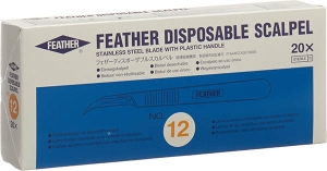 FEATHER Skalpell 1x Nummer 12, 20 Stück