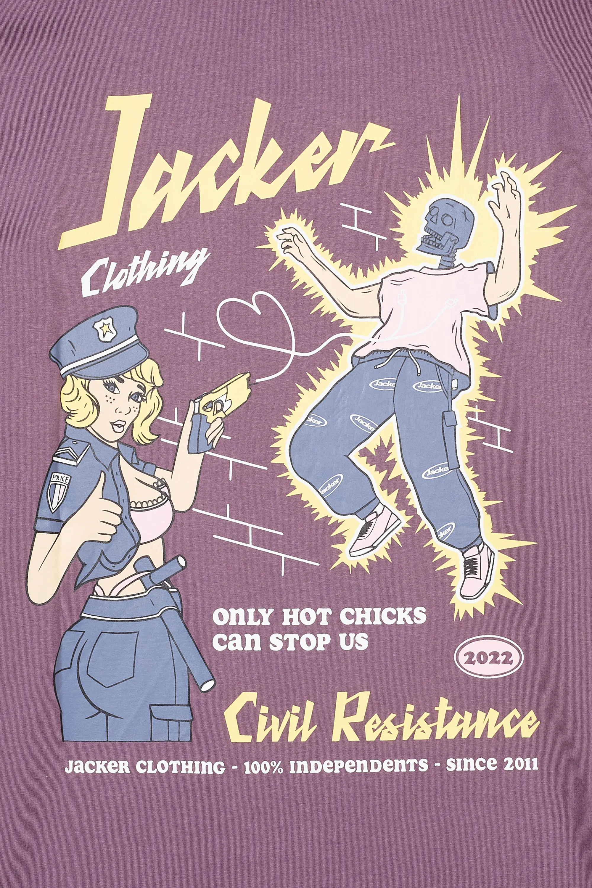 JACKER T-shirt Hot Chicks Violet