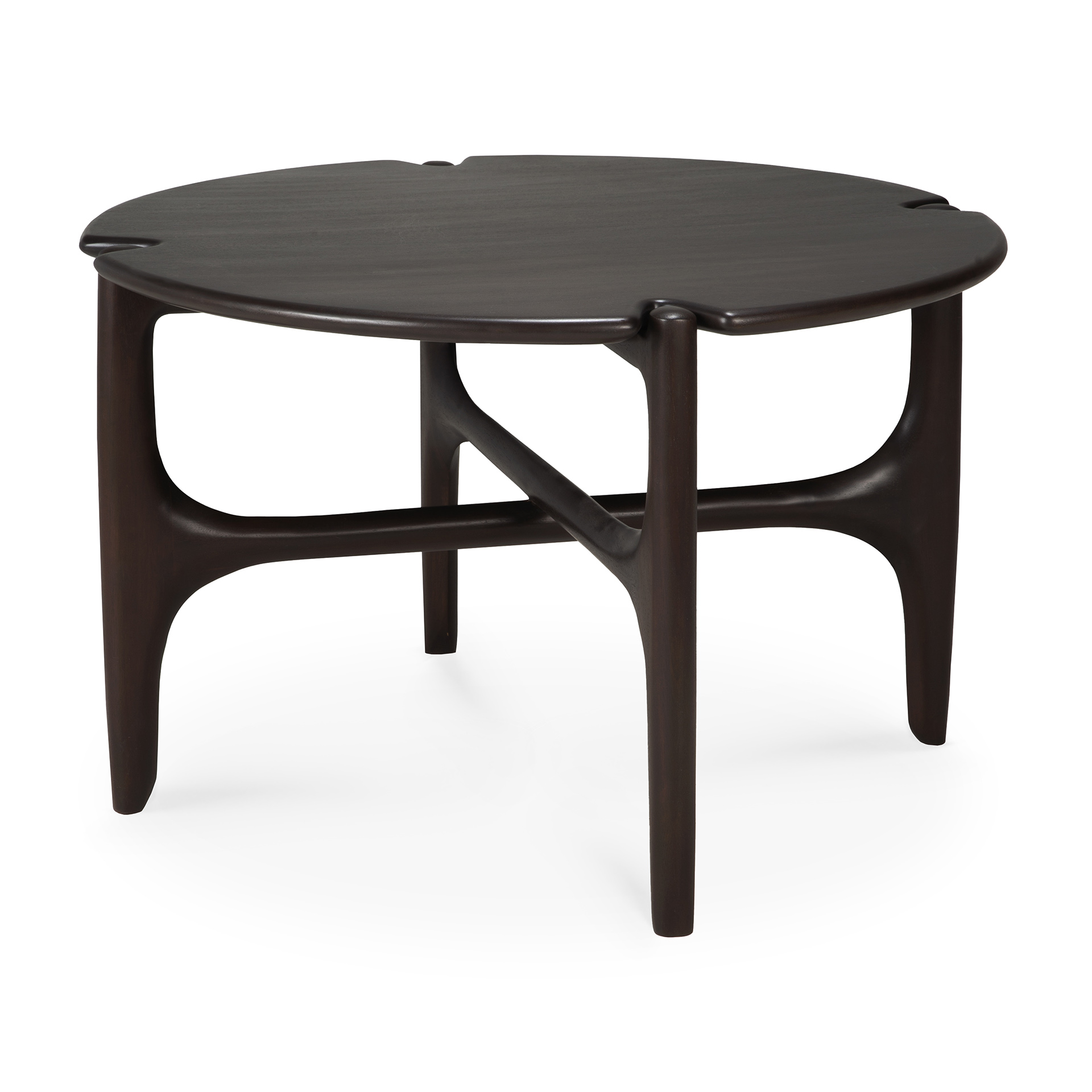 PI koffietafel rond - mahonie 65