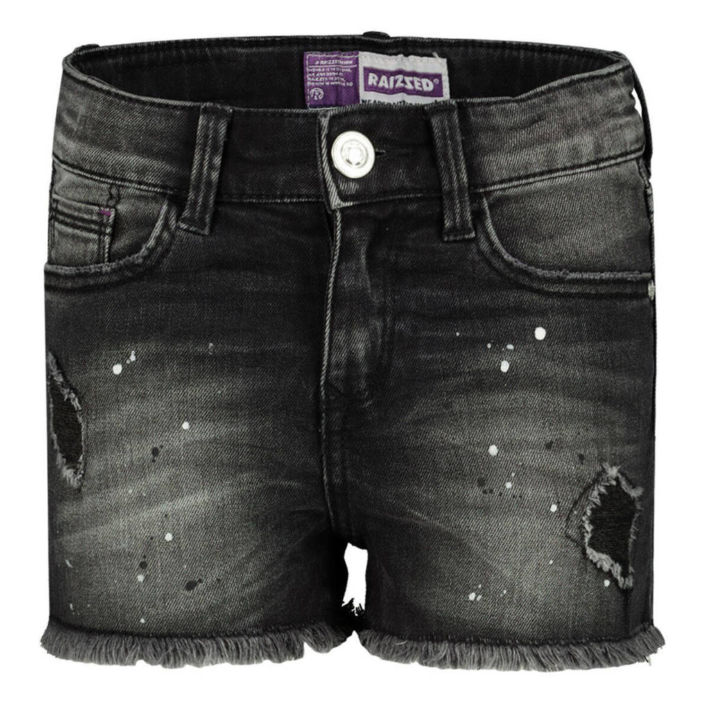 Raizzed denim short dark grey stone