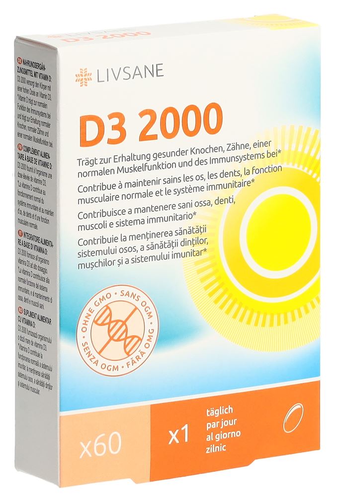 LIVSANE Vitamin D3 2000 Weichkaps Blist 60 Stk