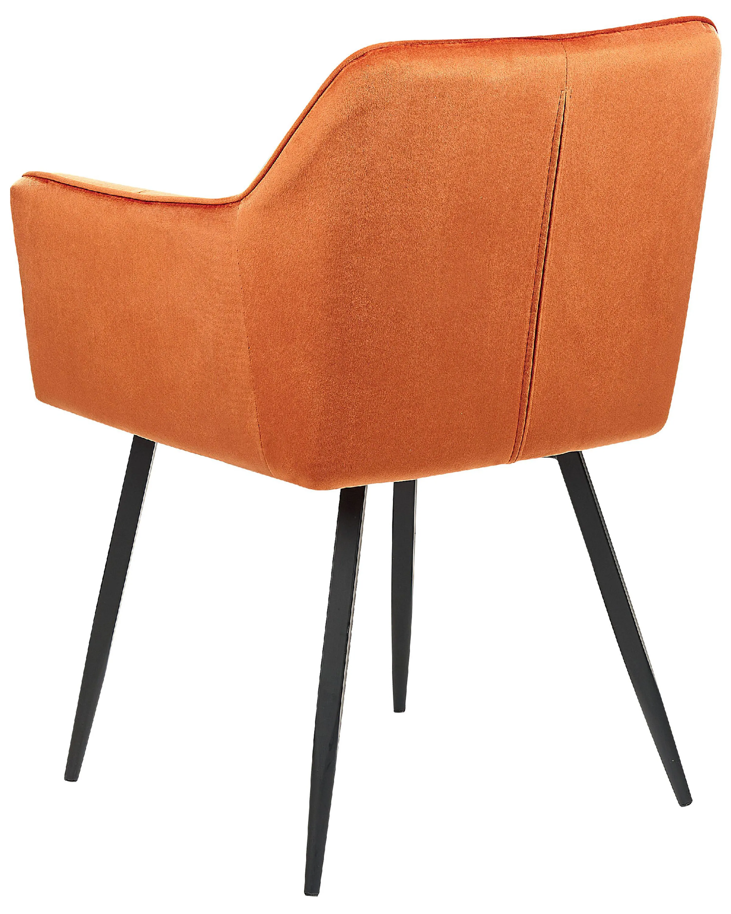 Set van 2 eetkamerstoelen JASMIN Fluweel Oranje
