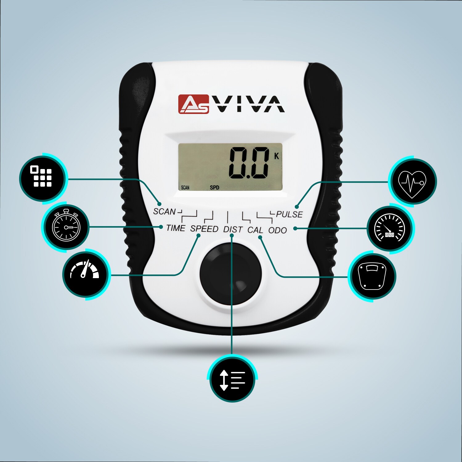 AsVIVA Sport Heimtrainer H14 Fitness-Fahrrad white