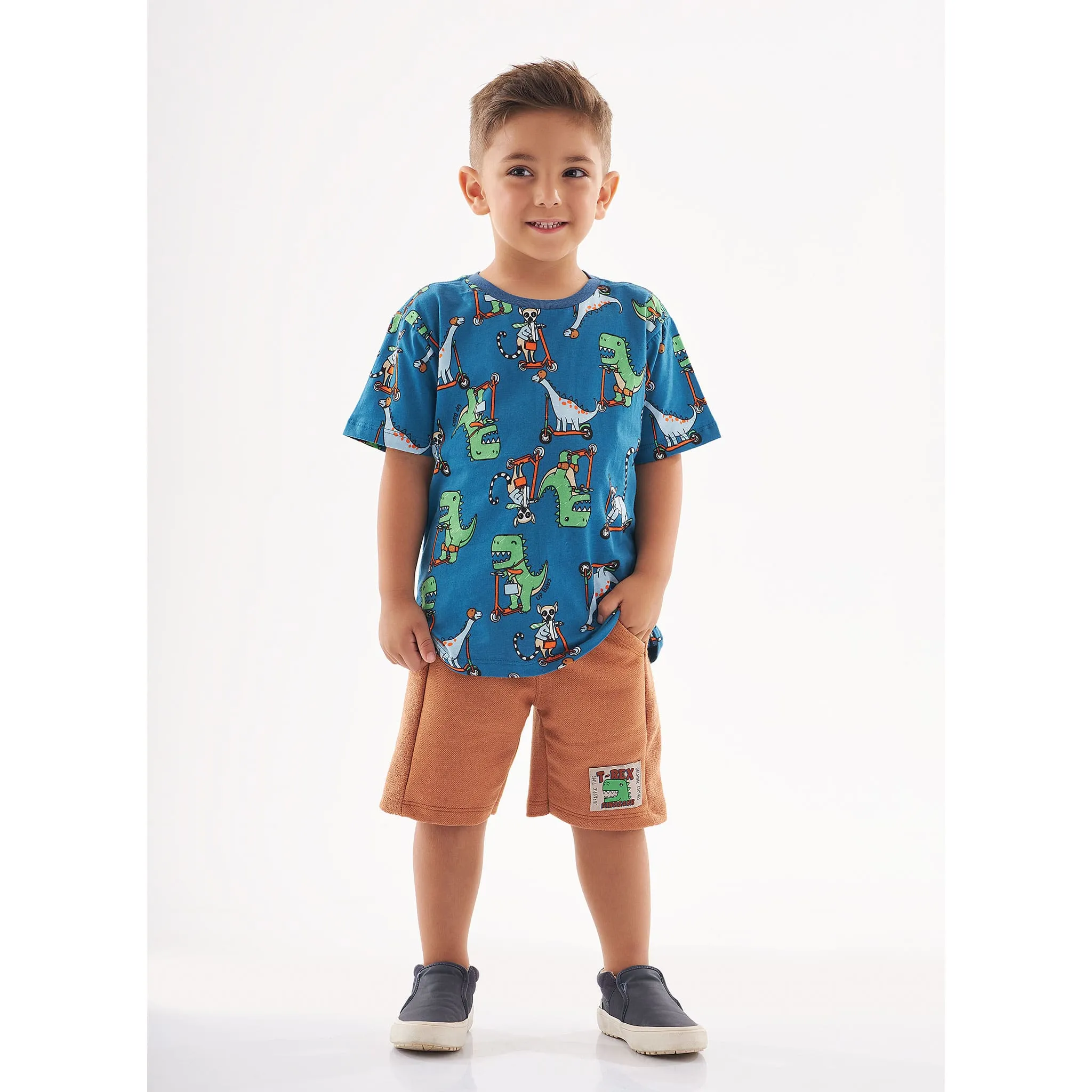 Up Baby Ensemble 2 Pièces Imprimé Dinos 2-8ans