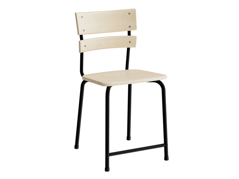 Stol Classic 156, massiv birk, sort stel