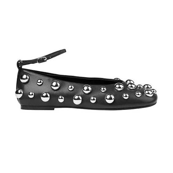 Stine Goya  Studded ballerinasko - sort
