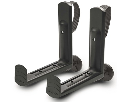 Lechuza bloembakhouders voor Balconera, zwart, 2 stuks.