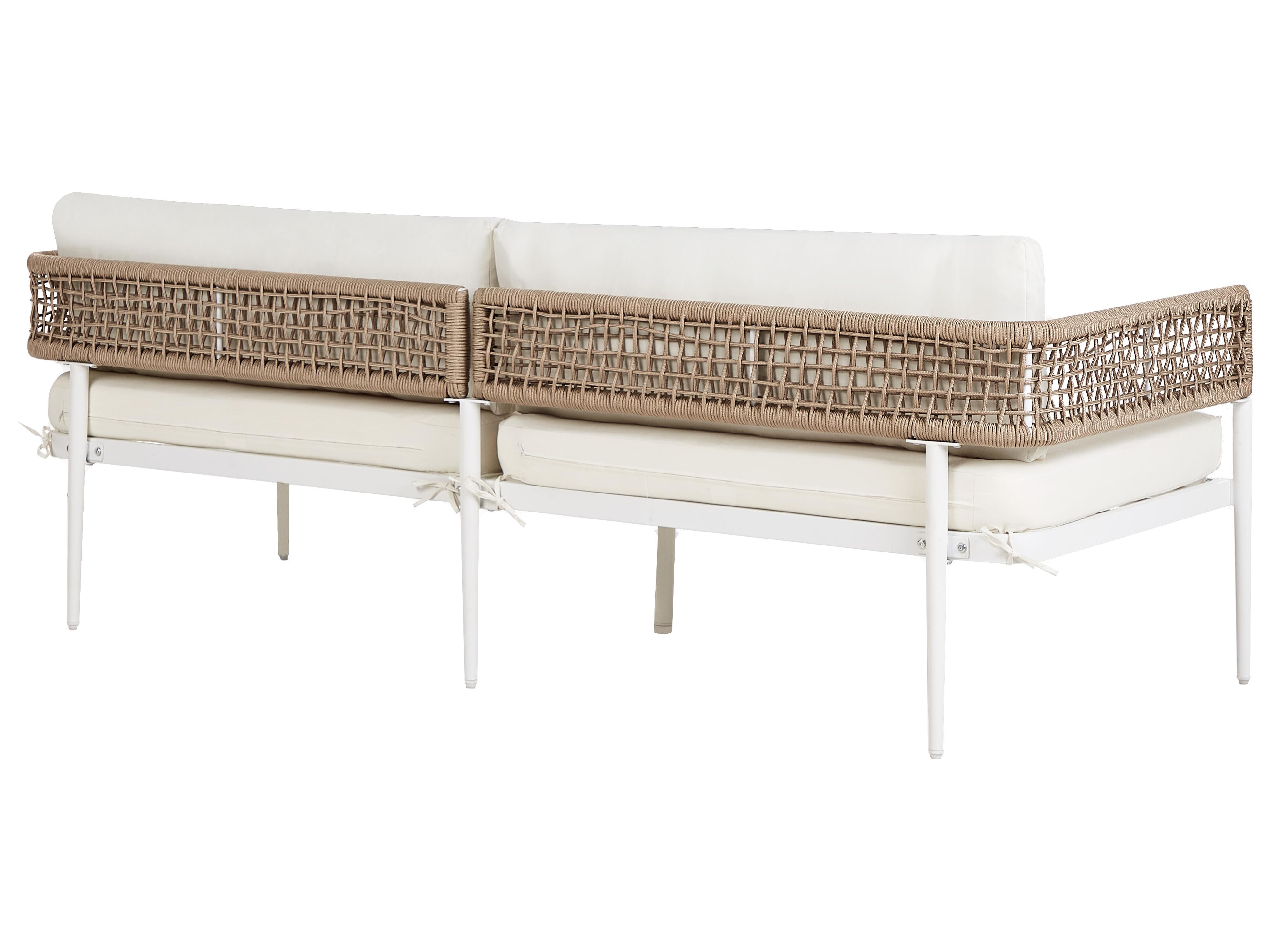 Loungeset met tafel 5-zits SERLA Metaal Wit