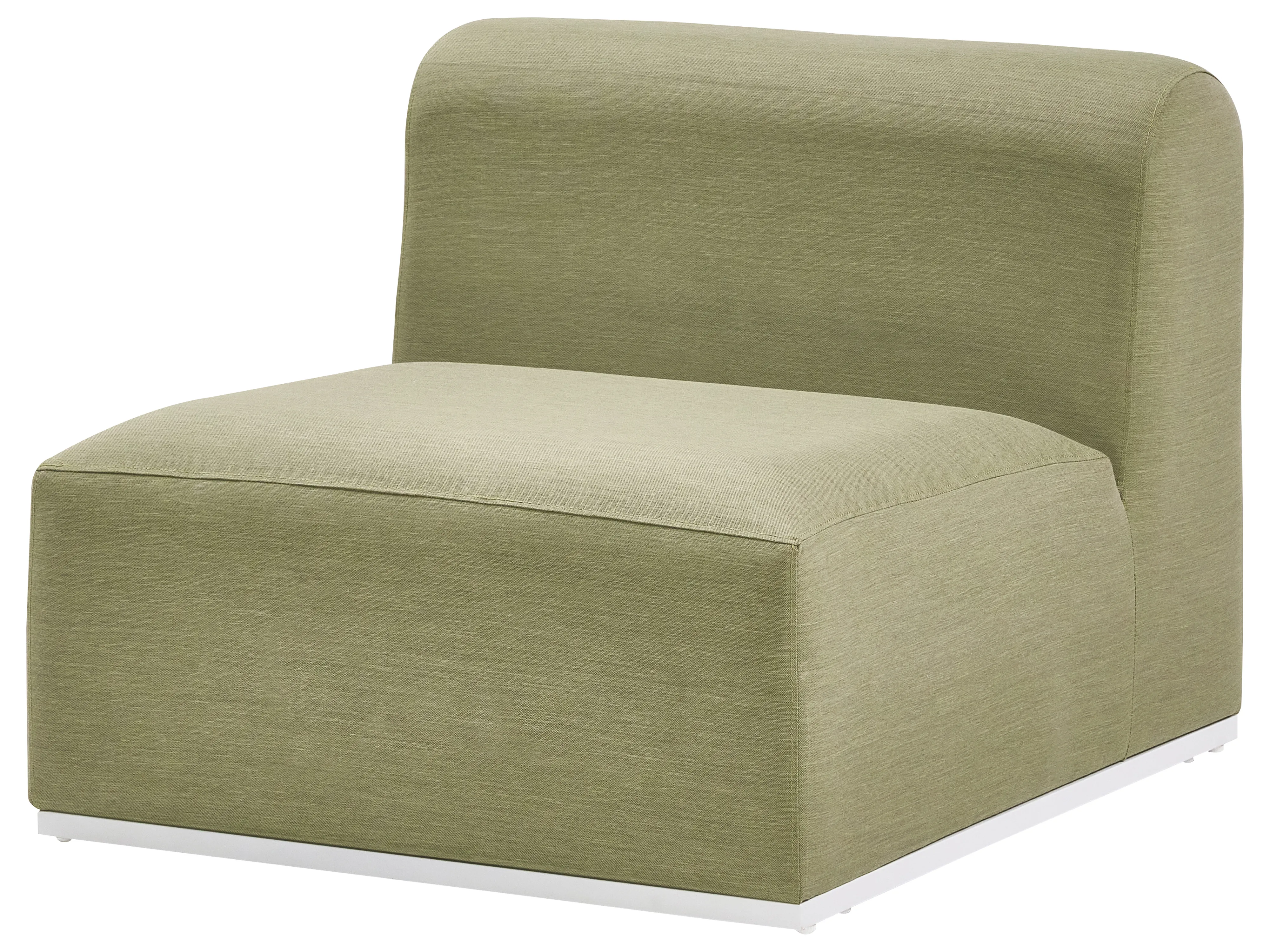 Tuin loungebank met ottomaan 7-zits BATTIFOLLO modulair Olijfgroen