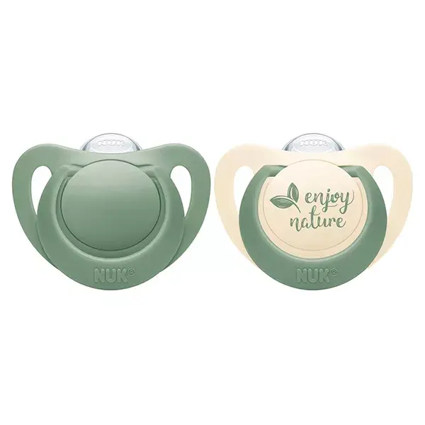 Chupetas Nuk 2 Nuk For Nature Silicone 6-18m Eucalipto