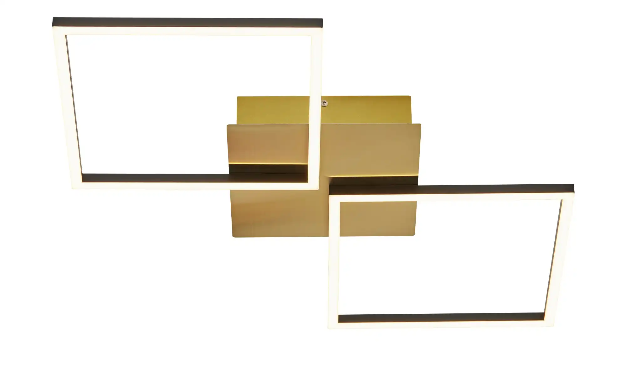 KHG LED-Deckenleuchte, 2-flammig, schwarz/goldfarben