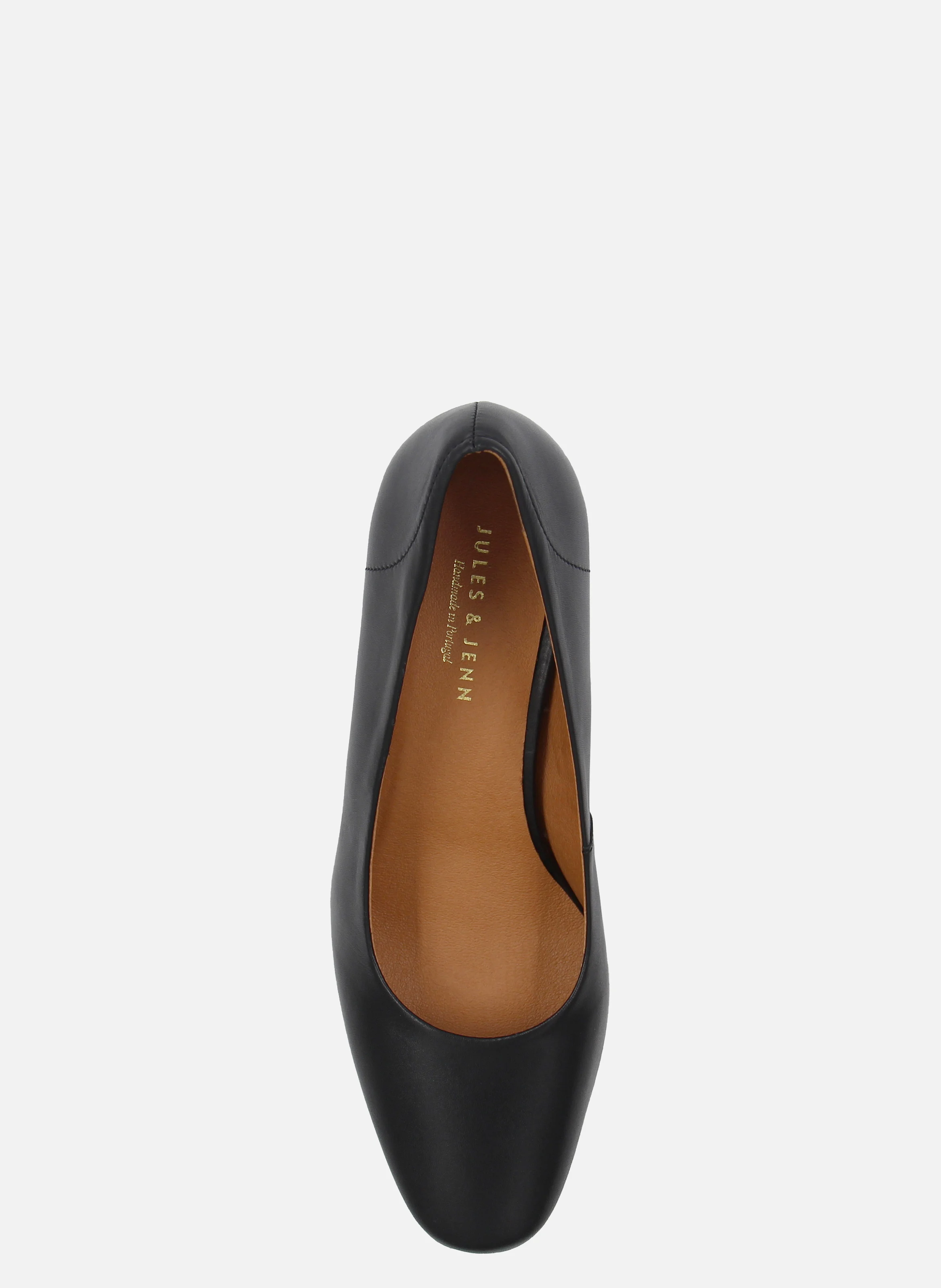 Escarpins rétro cuir lisse | Noir