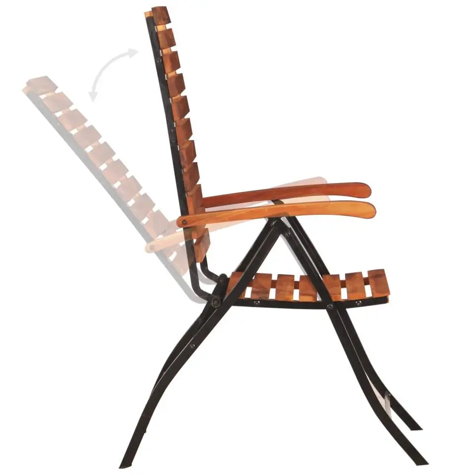 vidaXL - Tuinstoel - Bruin - Hout - 2 stuks